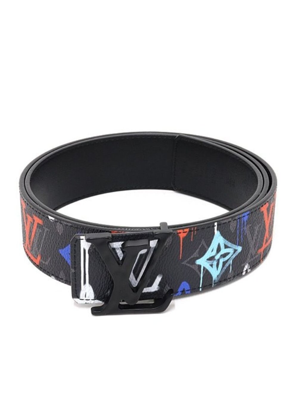 Louis Vuitton LV Buckle Monogram Eclipse Riba Sible Belt